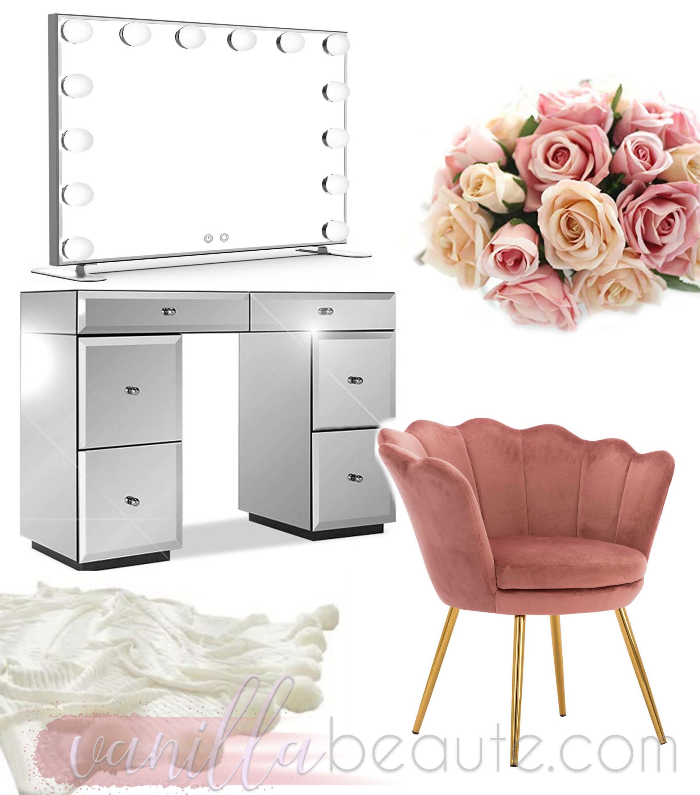 coiffeuse luxe verre