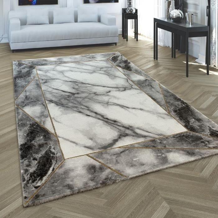 tapis effet marbre