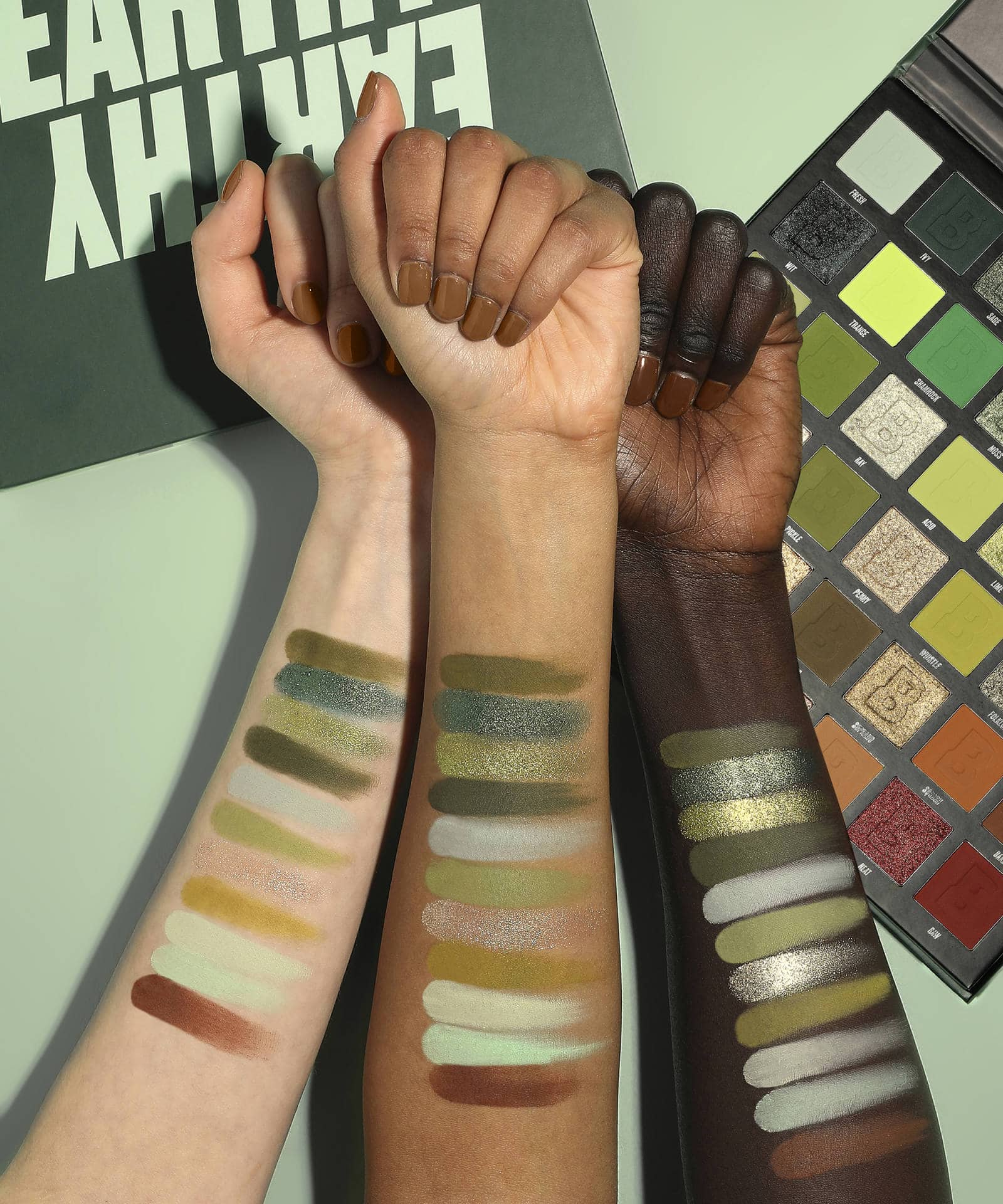colour palette beautybay earthy swatches