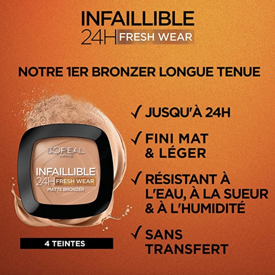 Bronzer poudre 2022 L'Oréal Paris Infallible 24H Longwear Soft Matte Bronzer