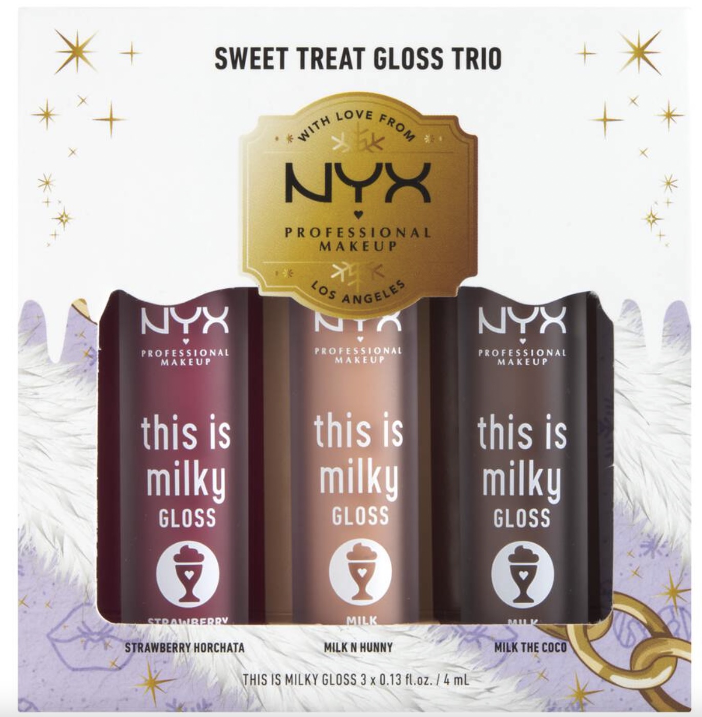 Collection Noël 2022 NYX Sweet Treat Milkshakes Gloss Trio