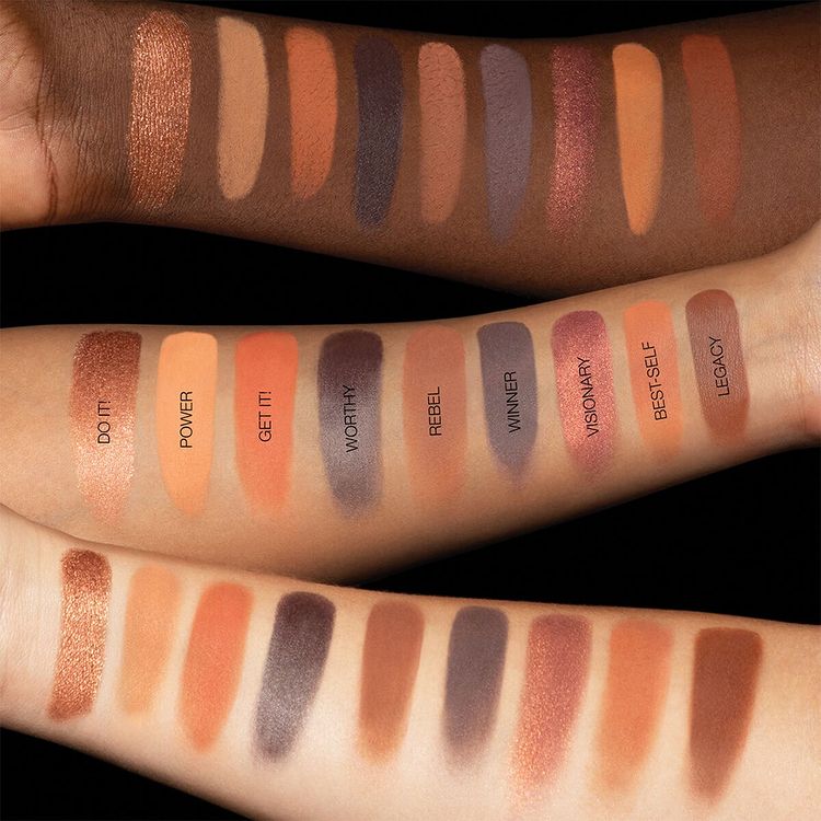 swatches Huda Beauty Empowered palette