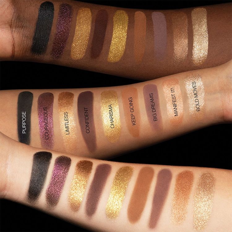swatches Huda Beauty Empowered palette
