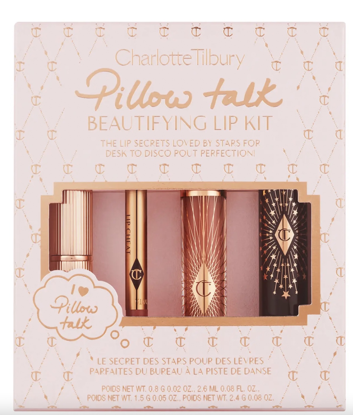 Collection Noël 2022 Charlotte Tilbury Pillow Talk Beautyfying Lip kit