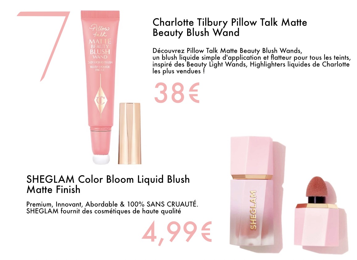 Dupe Charlotte Tilbury Pillow Talk Matte Beauty Blush Bacchetta