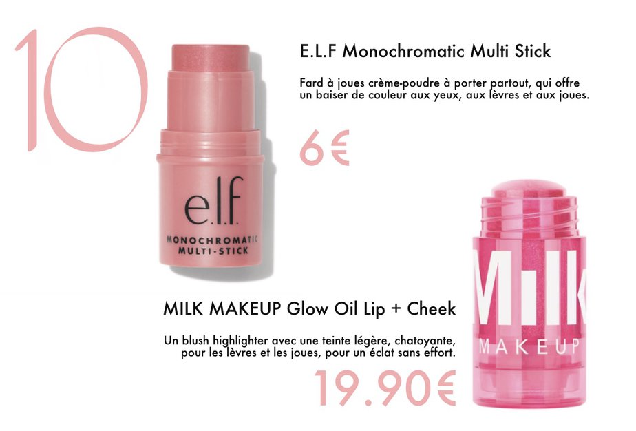 Dupe E.L.F Monochromatic Multi Stick : MILK MAKEUP Glow Oil Lip + Cheek