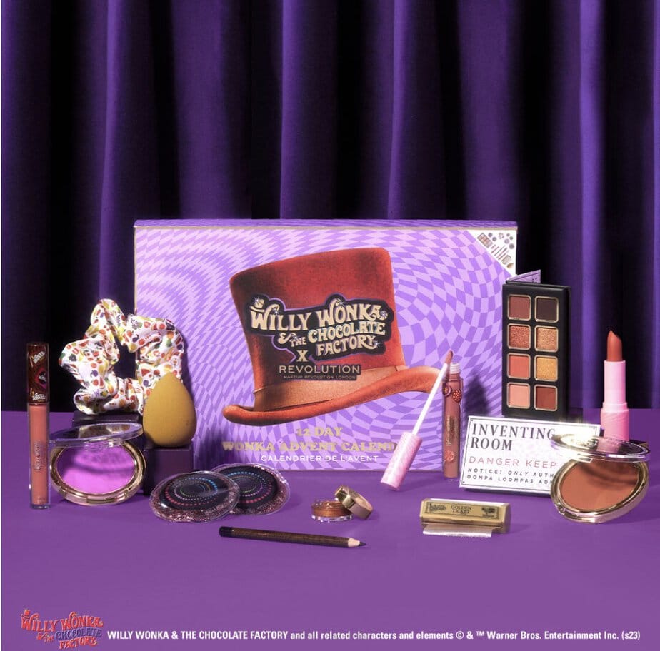 Calendrier de l'Avent Revolution Beauty X Willy Wonka & The Chocolate Factory 2023